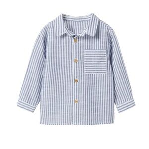 EUC boys striped shirt 12-18 mo
